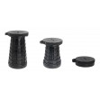 HOME USE πτυσσόμενο καρεκλάκι αντοχή έως 250kg, 25.5x45cm, μαύρο HUH-0230